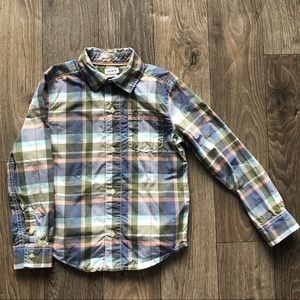 BOYS 5T light plaid LS Button Up Dress Shirt